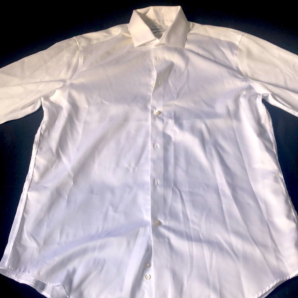 Calvin Klein Dress. White. L. 34/35. 16.5 16 1/2